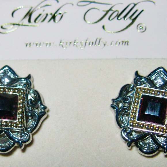 "KIRKS FOLLY DESIGN TUSCAN SUN PIERCED STUD EARRINGS-NEW OLD STOCK" - Picture 1 of 5